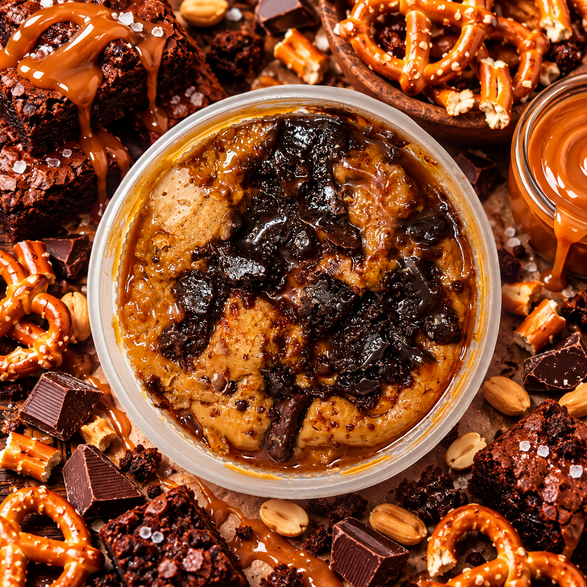 Caramel Brownie Pretzel PB
