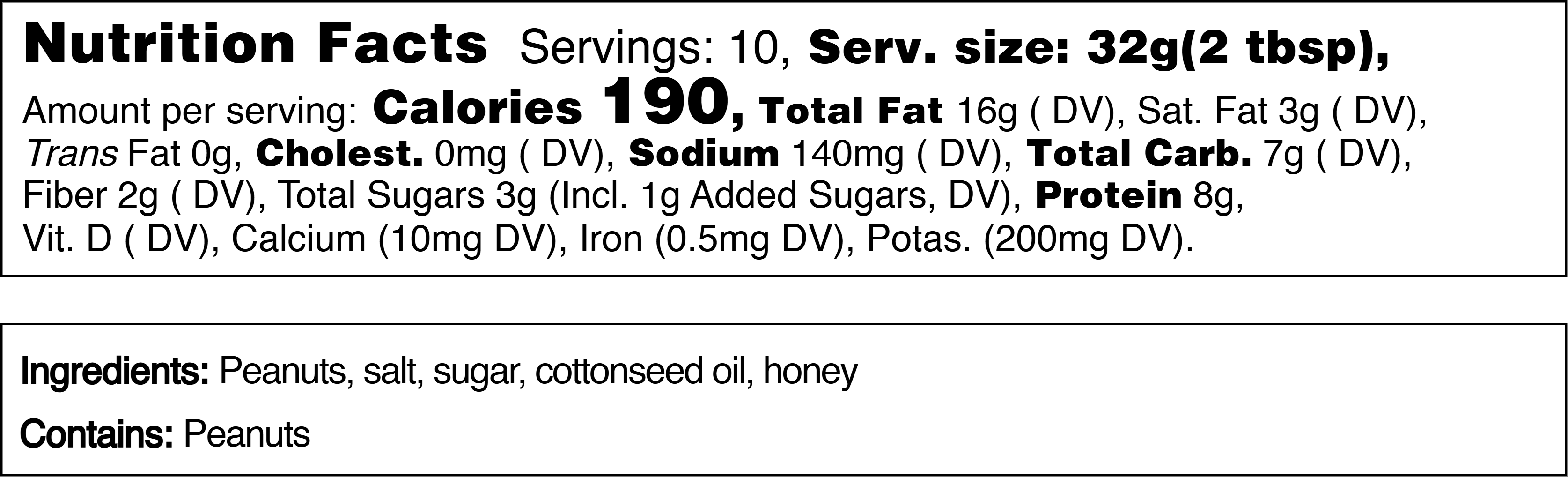 Chunky Honey Whipped PB