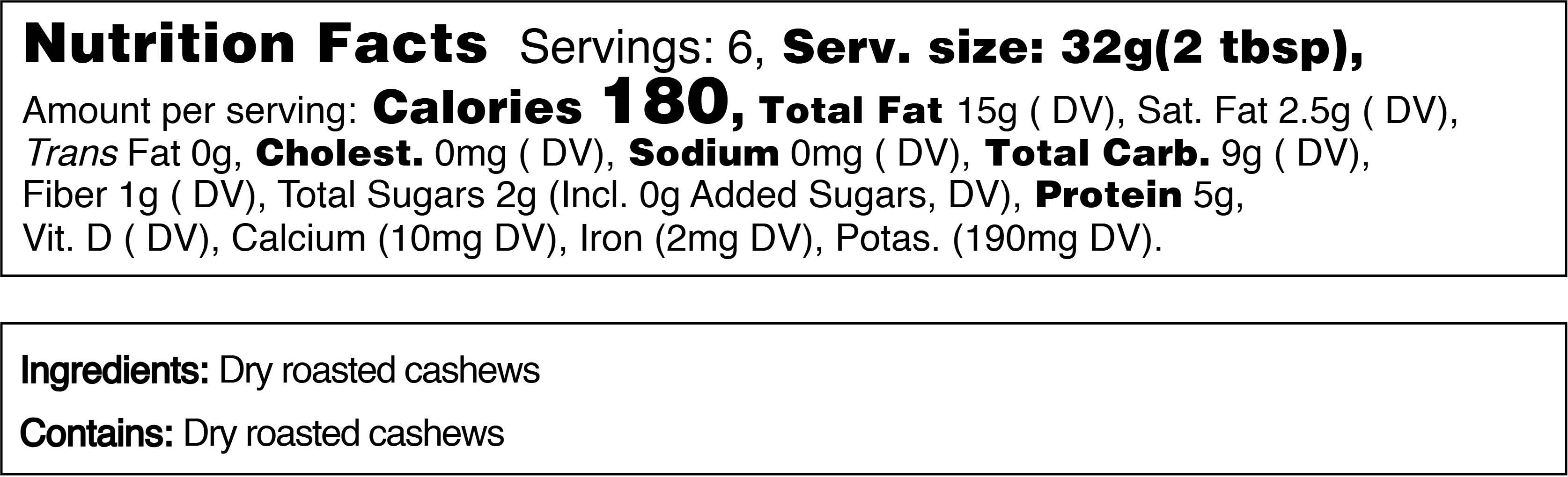 Creamy Cashew Butter